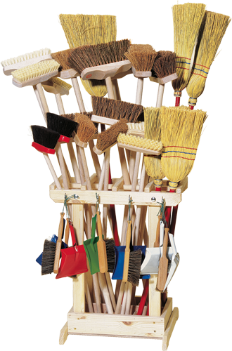 children´s cleaning utensils in sales stand