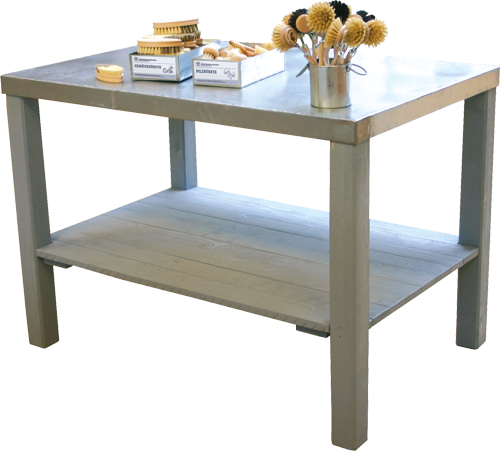 table with shelf