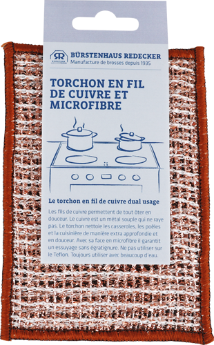 Torchon en fil de cuivre et microfibre