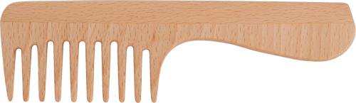 Peigne Afro en bois, à manche