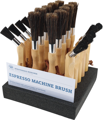 espresso maker brush display
