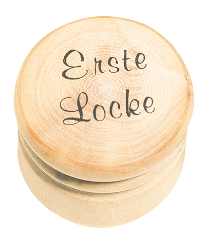 Holzdose „Erste Locke"