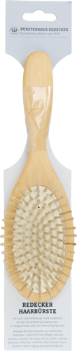 Brosse à cheveux en bois avec pictos boules