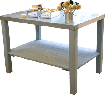 table with shelf