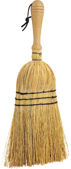 rice straw hand brush with wooden handle