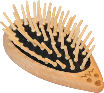 wooden hairbrush