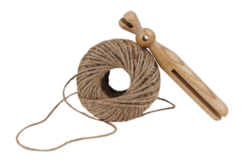 jute cord with clamp and cutting knife